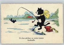 Humor - Schuh geangelt - 1938 AK Angeln