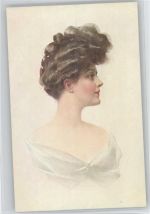 Glamour Frauen Porträt - Haarmode Künstlerkarte