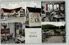 W6534 Stromberg , Hunsrück Gasthaus Zum Eichhof Innenaufnahmen Gastraum Terrasse Mehrfachaufnahme Gastronomie