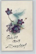 Veilchen - Gruss aus Almstorf Glitzer AK mit Glitzer