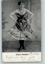 Claire Ferand mit schwarzen Strümpfen - Tanzmädchen Tanz 1907
