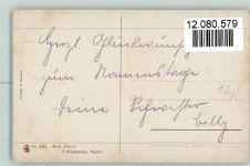 St. Wendelin - Schafhirte betet am Wegekreuz Schiestl Künstlerkarte