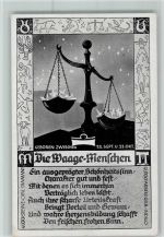 die Waage Menschen , Verlag Sack AK Sternzeichen