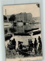 Corbeil Frauen am Fluß - Le Moulin Waschfrau 1910
