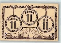 Sonnabend 11.11.1911. und Stempel Datumskarte