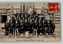 Militärkapelle - societe des Trompettes Francais a Geneve 1908 AK Blasinstrument