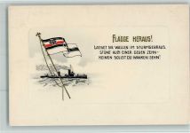 Flagge heraus - Patriotik Spruch Marine Prägedruck