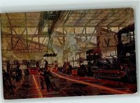 W4300 Essen , Ruhr sign Otto Bollhagen - Schienenwalzwerk Friedrich-Alfred-Hütte, Berufe, Technik Krupp Künstlerkarte