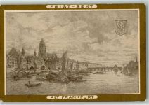 Werbung Feist Sekt - Sektkellerei Frankfurt 1916 AK Bild: Alt Frankfurt Sekt