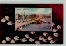 W2000 Hamburg Verlag Knackstedt & Näther - Ostern, Jungfernstieg Städteglückwunsch 1912