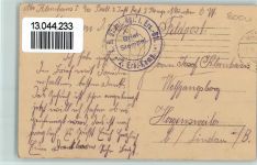 W8000 München Stiglmaierplatz und Löwenbräukeller Straßenbahn Feldpoststempel Feldpoststempel WK I