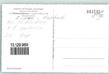 63863 W8751 Hobbach - Gasthaus Pension Zum Engel Rückseite mit Kleberesten bzw Abschürfungen