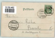 Glimmer Fächer 1901 AK mit Glitzer