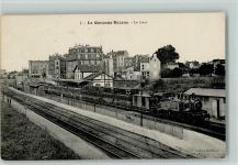 La Garenne-Colombes La Gare mit Eisenbahn AK Bahnhof 1913