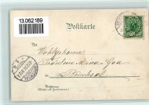 Reisigsammler - Gruss aus - gute Erhaltung Volksleben Schwarzwald Lithographie
