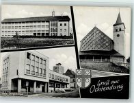56299 W5405 Ochtendung 1965 - Hotel Ohlischläger, Schule, Kirche, gute Erhaltung AK
