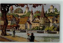 Luzern Lucerne Musegg - Künstlerkarte Schlatter, E. E. 1910 Lithographie / Künstlerkarte