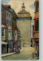 Schaffhausen Sciaffusa Schwabenthor Schlatter, E. E. 1924 Lithographie