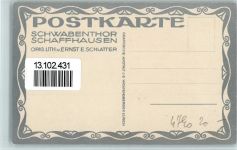 Schaffhausen Sciaffusa Schwabenthor Schlatter, E. E. 1924 Lithographie