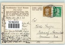 Yokohama Prinz Ludwig Dampfer in Yokohama AK Norddeutscher Lloyd 1928