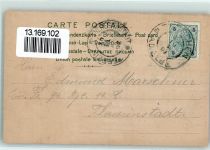 Furnier-AK Mohnblumen AK Holzkarte 1901