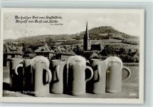 96231 W8623 Staffelstein , Oberfr 1935 Fotomontage AK Bierkrüge - Spruch von Scheffel AK
