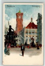 W1000 Berlin Mitte Schloßplatz, Velten Nr. 502 AK Kley, H. 1899 Lithographie / Künstlerkarte