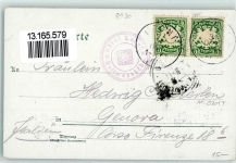 82335 W8137 Leoni , Starnberger See Gebrauchsspuren Bismarckturn am Starnberger See Lithographie Ort lt. Stempel
