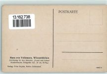 sign. Hans von Volkmann Wiesentälchen AK Kunst und Leben Künstlerkarte