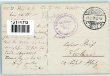 54610 Thezey-Saint-Martin 1915 - Kirche Kinder Soldatenbriefstempel Landsturm Inf. Batl. 2. Kp. Kaiserslautern