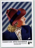 Herbst 1939 Hutmode Glocke von Hertie AK Werbung Mode