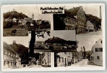 93167 W8411 Falkenstein , Oberpf Gebrauchsspuren Burg Falkenstein Dorfstraße Foto-AK