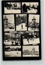 77830 W7582 Bühlertal 1908 - Mehrfachaufnahme Winteraufnahme Skifahrer