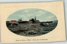 47495 W4134 Orsoy , Niederrhein Prägedruck Kuhweide Scan verzogen