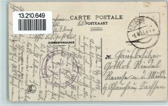 Najauge Vue generale - Frontiere Belge avec Bureau-douane et borne-frontiere Grenze 1918