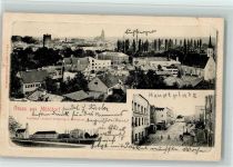 84453 W8260 Mühldorf a. Inn - Passepartout , Teilansicht, Hauptplatz AK