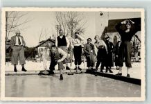 Wintersport ca 1935 Curling Privatfoto KEINE AK