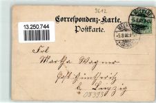 08393 O9612 Meerane 1902 - Bismarck-Denkmal Bürgerschule Realschule