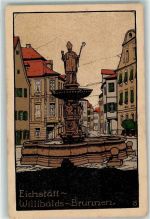 85072 W8078 Eichstätt , Bay Künstlersteindruck Willibalds Brunnen