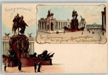 W1000 Berlin Mitte 100jährige Geburtstagsfeier Kaiser Wilhelm I. Privatganzsache 1897 Lithographie