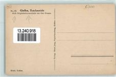 35390 W6300 Gießen , Lahn Künstlerkarte Originalscherenschnitt von Otto Bramm Nr 10