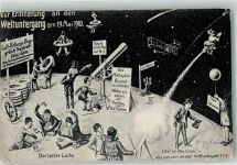 Halleysche Komet Weltuntergang 19. Mai 1910 Fernrohr Flugapparat Komet Gebrauchsspuren