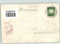 91344 W8551 Muggendorf , Oberfr 1901 Gebrauchsspuren Festakt zur Fahnenweihe 1901 des Veteranen-Krieger-Vereins Eisernes Kreuz