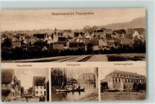 74392 W7121 Freudental , Württ 1916 - Hauptstraße Parkgarten Ruderboot Erholungsheim