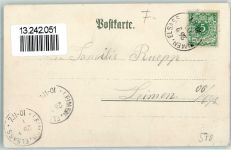 67350 Mulhausen Mühlhausen 1900 Lithographie Hotel de Ville Rathaus Neuquartierplatz Kreisdirection