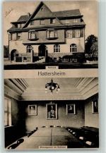 65795 W6234 Hattersheim am Main - Rathaus Sitzungssaal Wandbilder Staatsmann