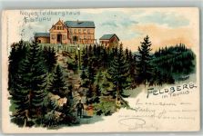 61389 W6384 Feldberg , Taunus 1904 Gebrauchsspuren Gasthaus Feldberghaus Lithographie