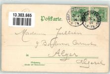 61389 W6384 Feldberg , Taunus 1904 Gebrauchsspuren Gasthaus Feldberghaus Lithographie