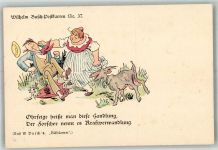 Karte Nr. 37 Aus Bählamm Ohrfeige Busch Wilhelm Künstlerkarte