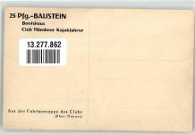 W8000 München 25 Pfg Baustein Bootshaus Club Münchner Kajakfahrer Wassersport 1938 Foto AK